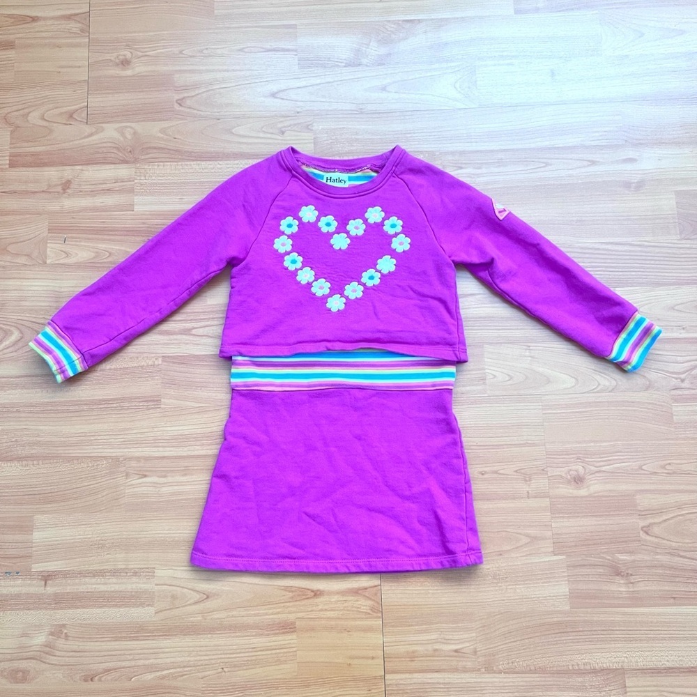 Hatley Pink Flower Rainbow Dress